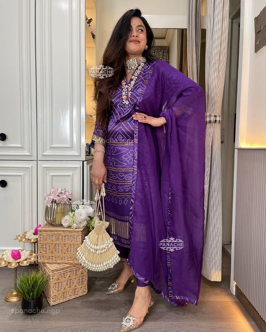 BANDHANI GAJJI linen set