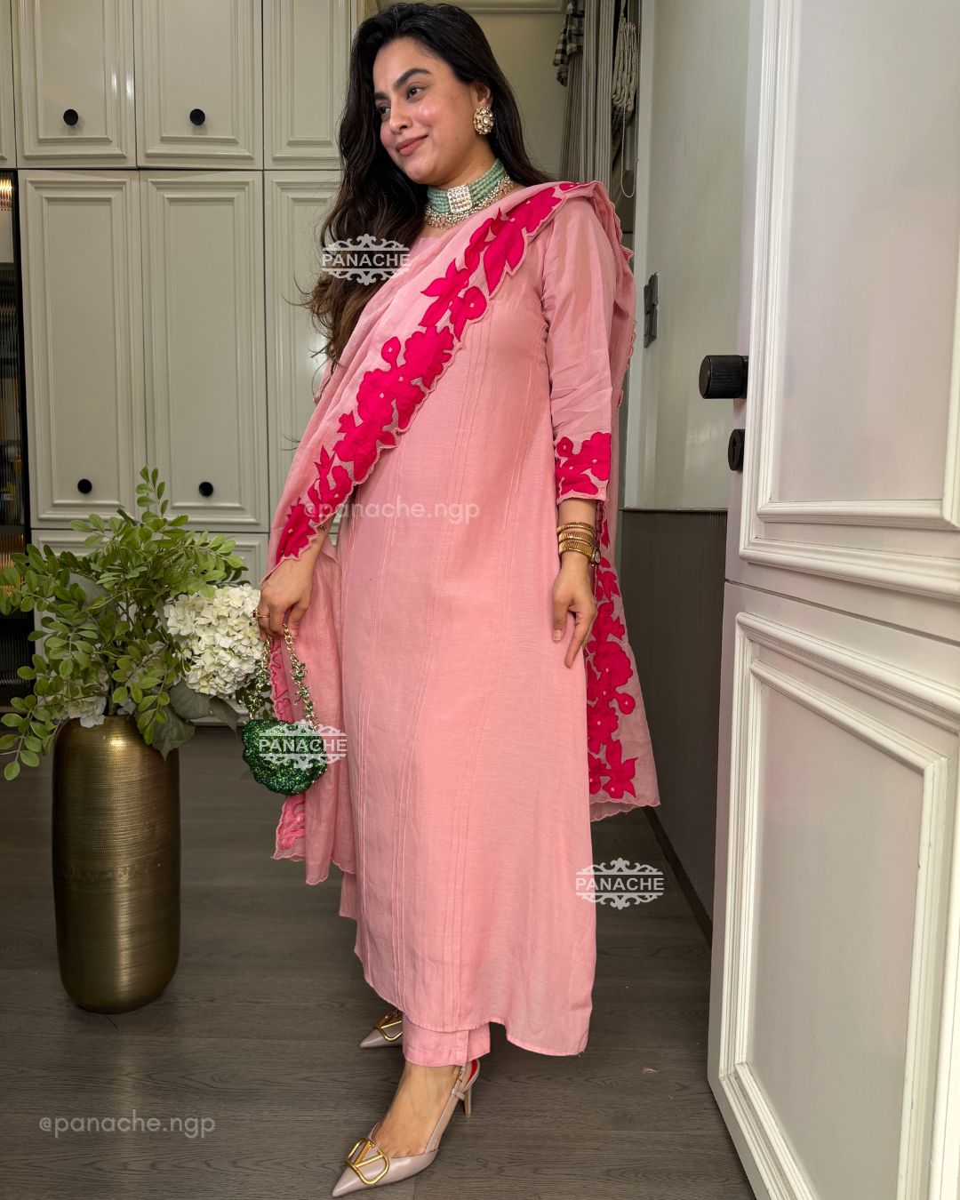 Blush pink ensemble set