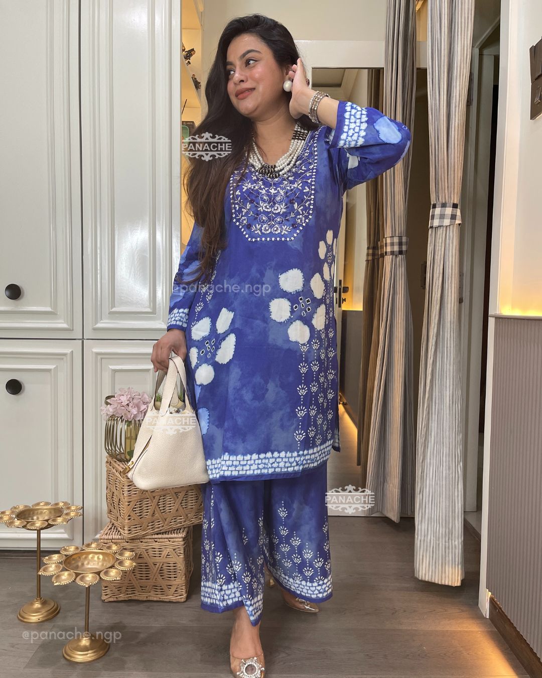 Tie & dye placement coords in indigo