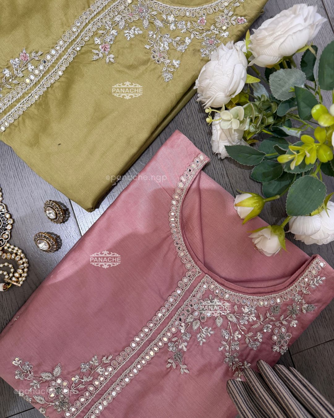 Ada pastel nakshi suit sets