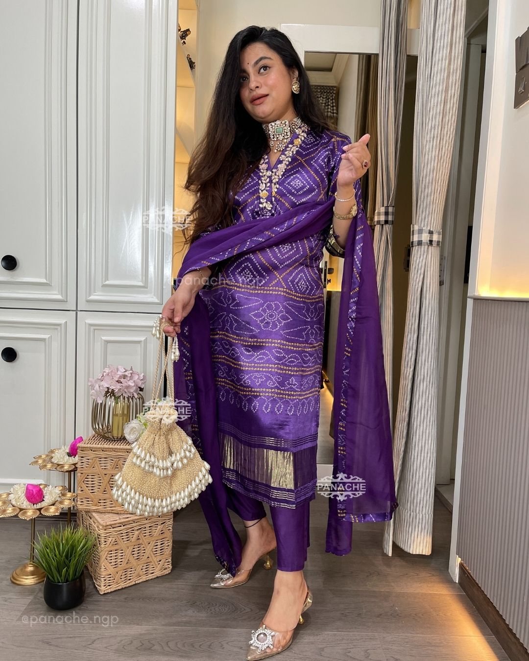 BANDHANI GAJJI linen set