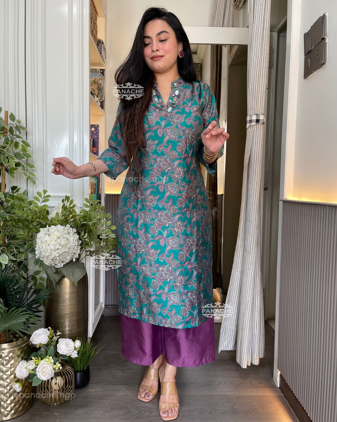 Kalamkari budget coords with earrings