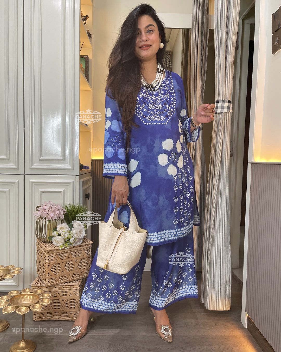 Tie & dye placement coords in indigo