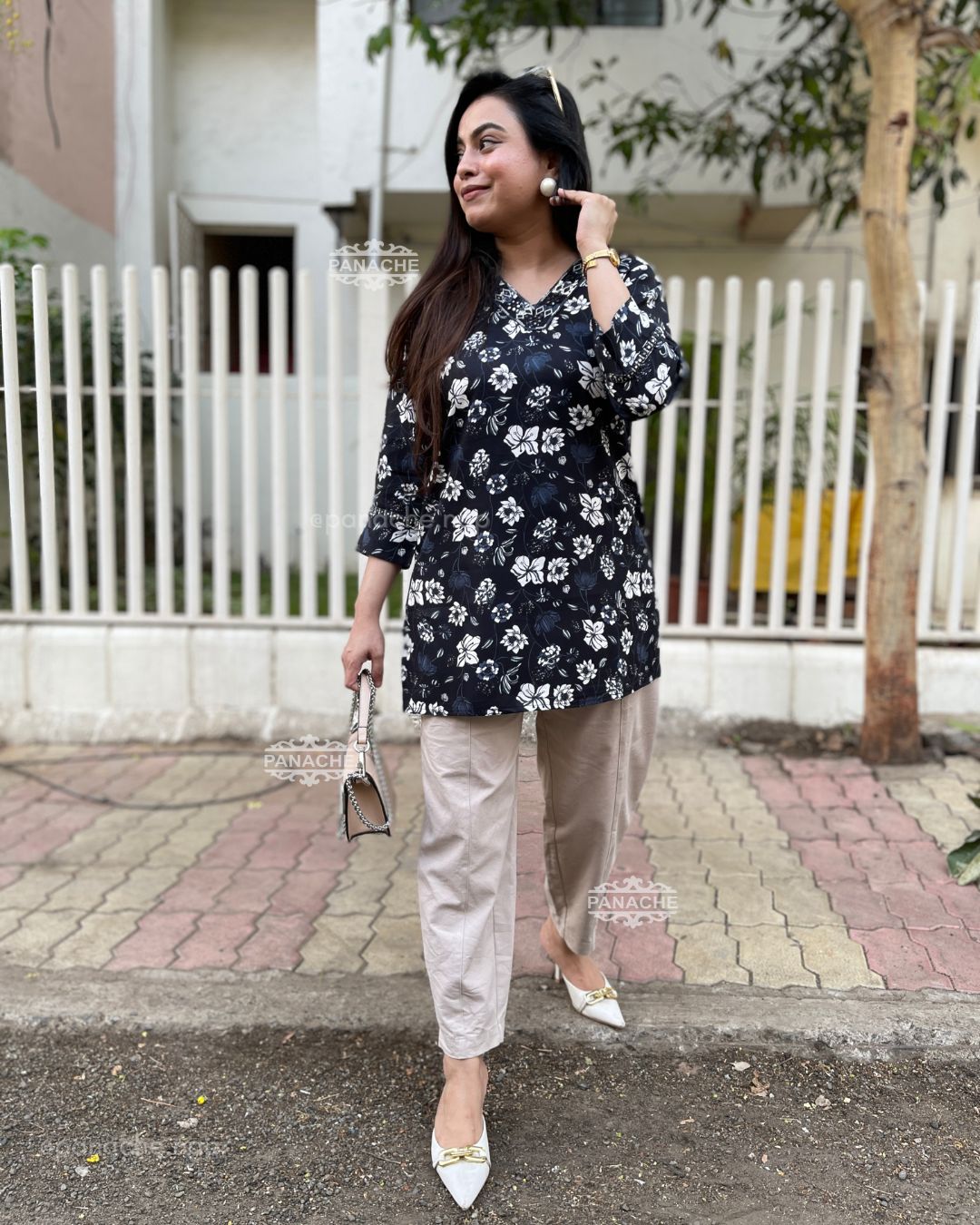 Classy floral shirt Kurti