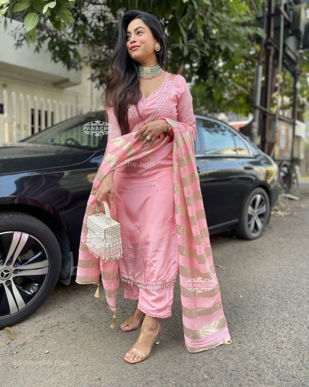 PARTYWEAR embellished suit set