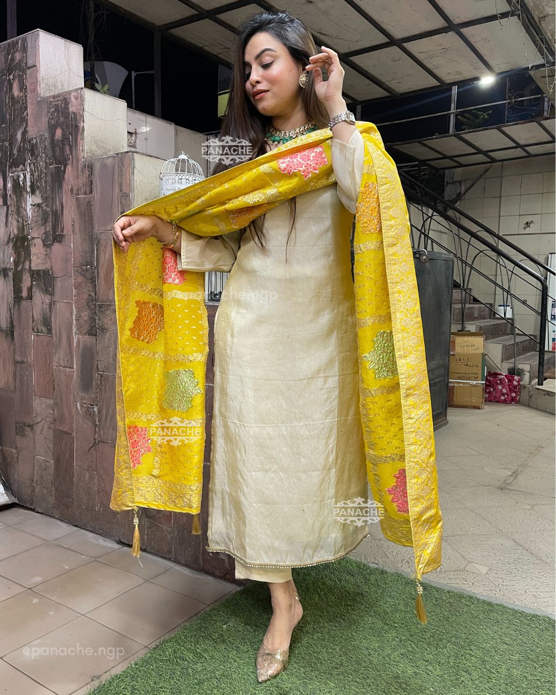 Champagne gold tissue Organza