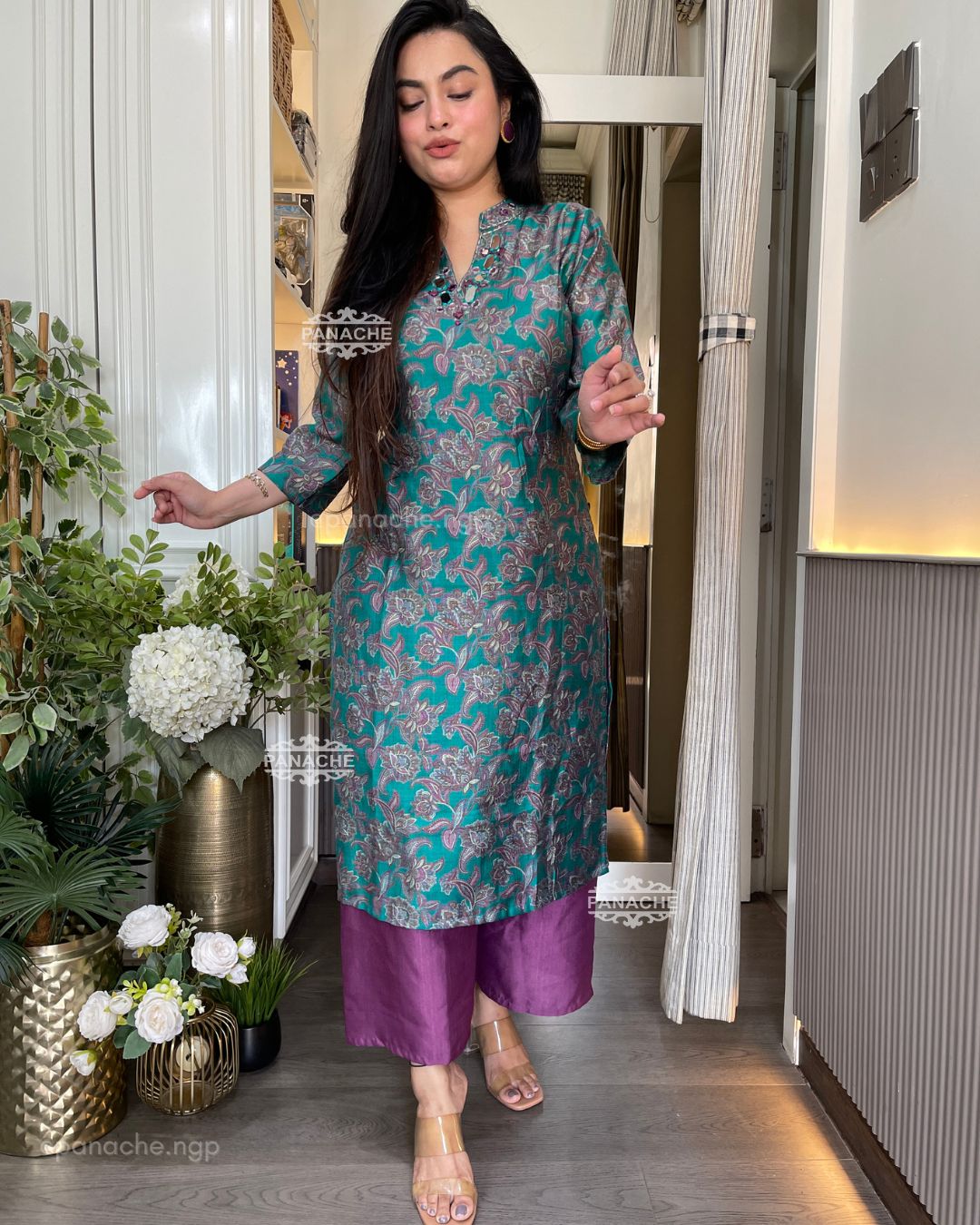 Kalamkari budget coords with earrings