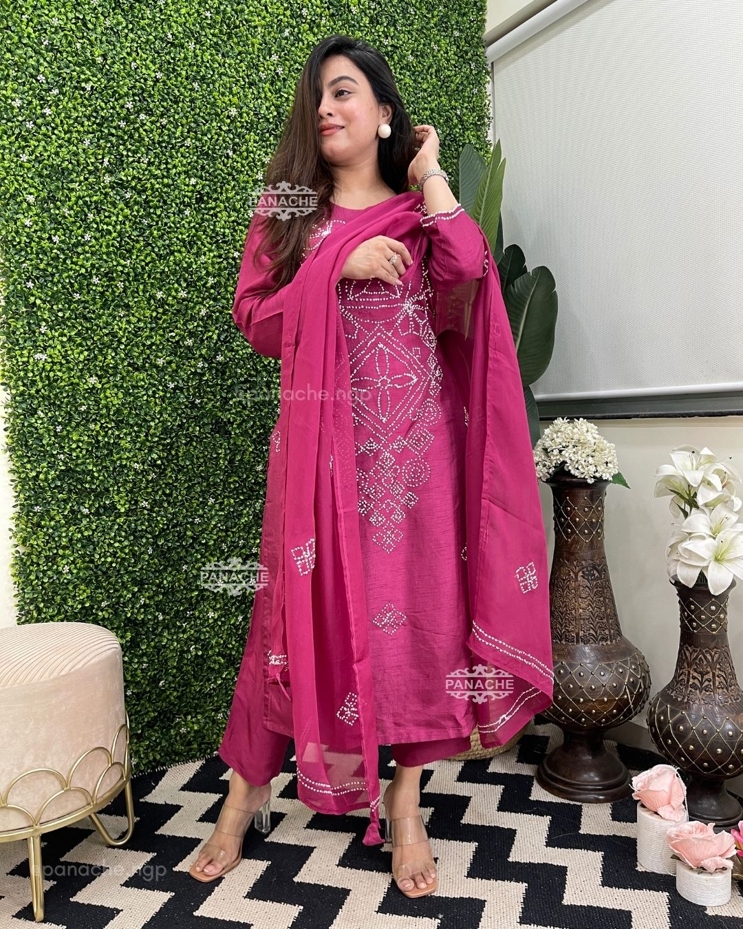 Embroidered pinkness