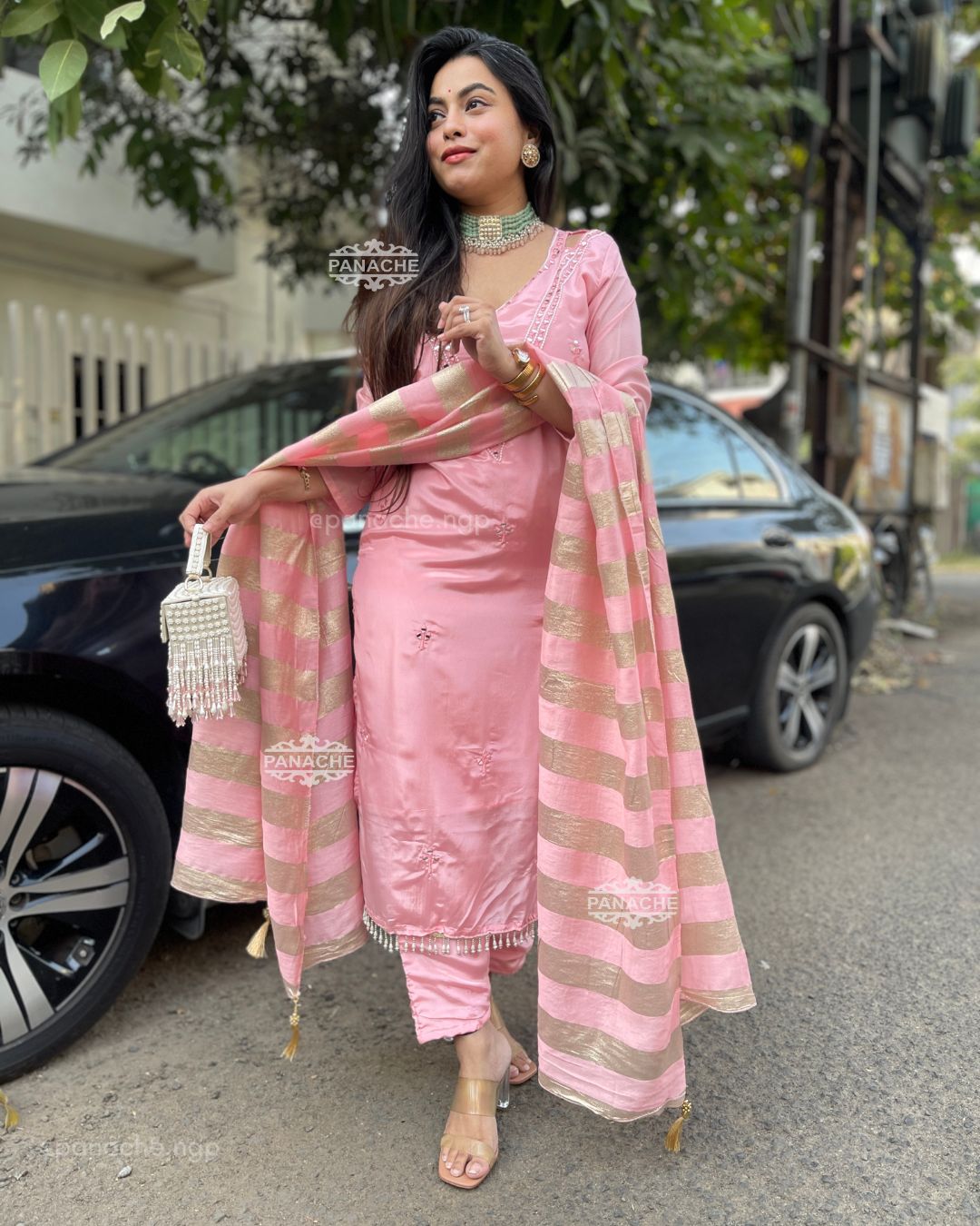 PARTYWEAR embellished suit set