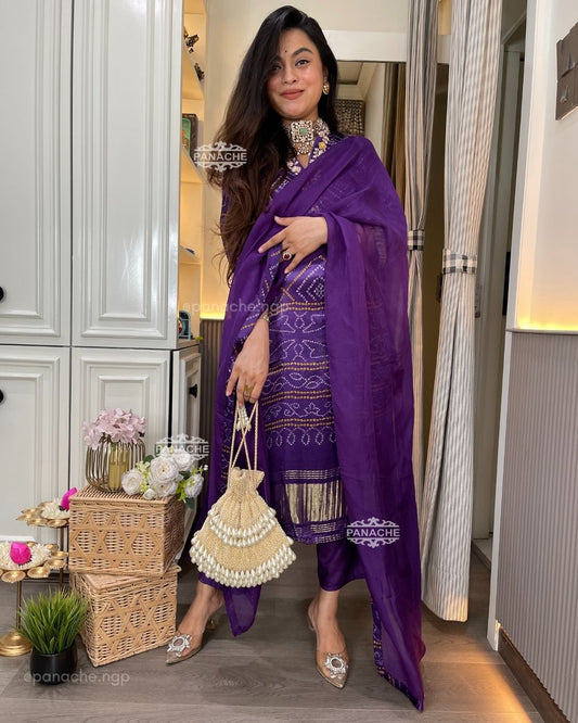 BANDHANI GAJJI linen set