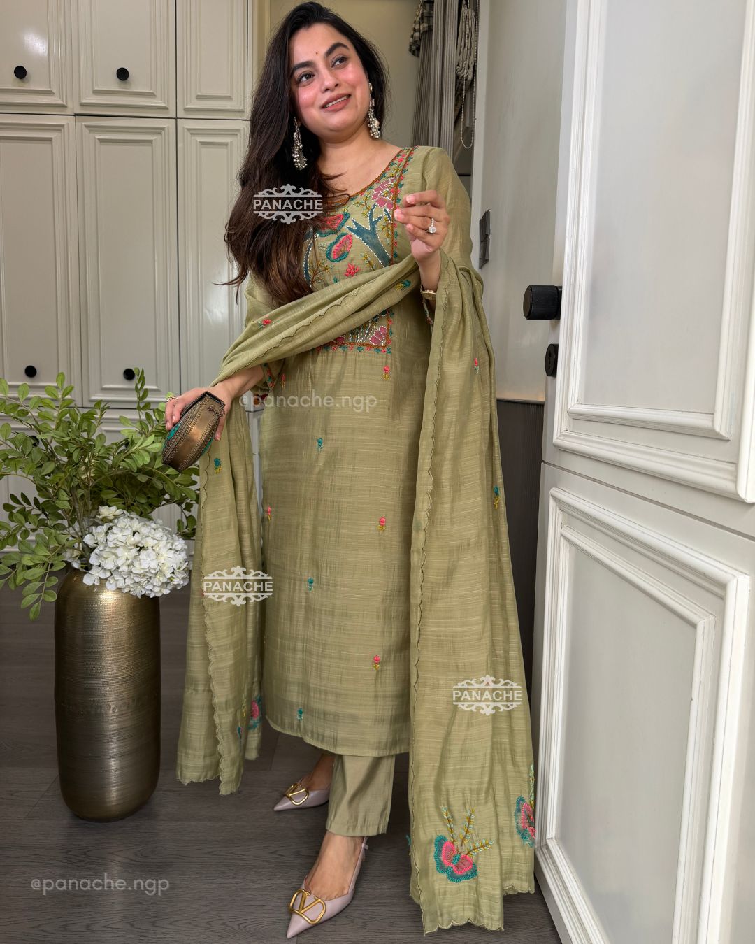 Sage katha suit set