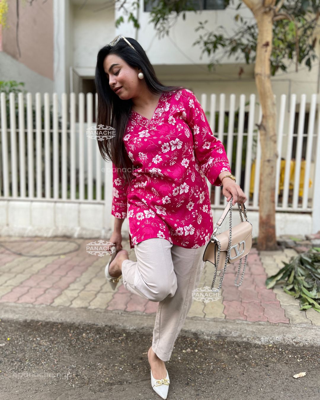 Classy floral shirt Kurti