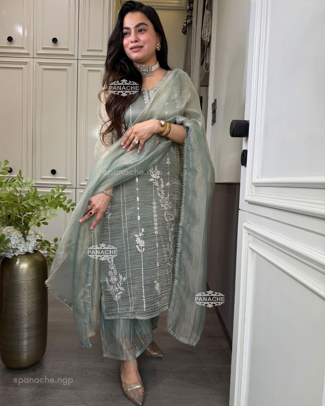 Ruhaan tissue partywear set