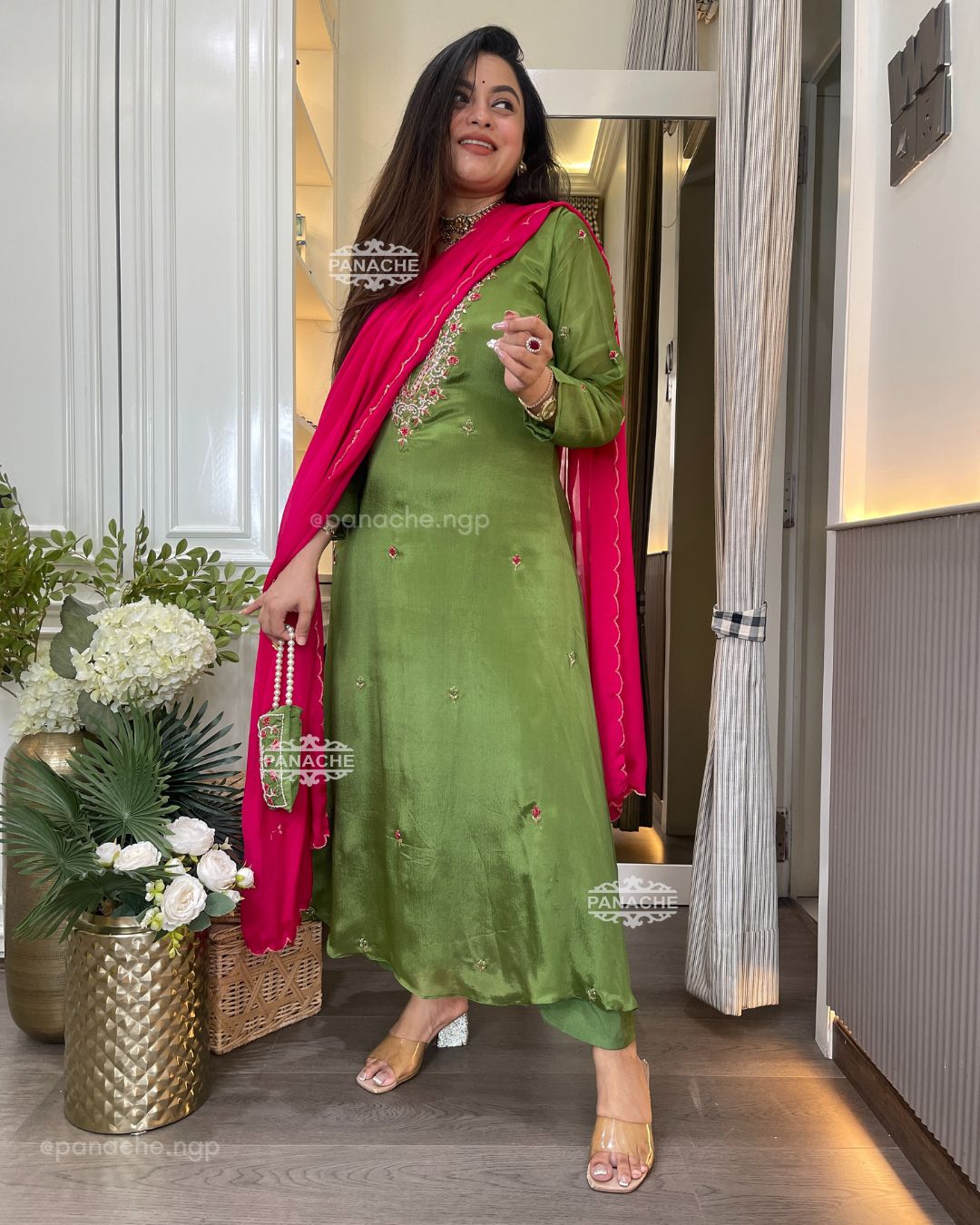 PARTYWEAR chinnon set