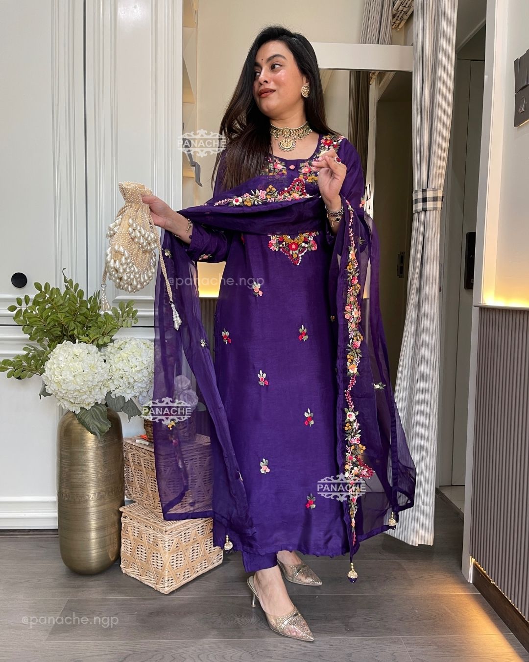 Purple goodness in French knot set