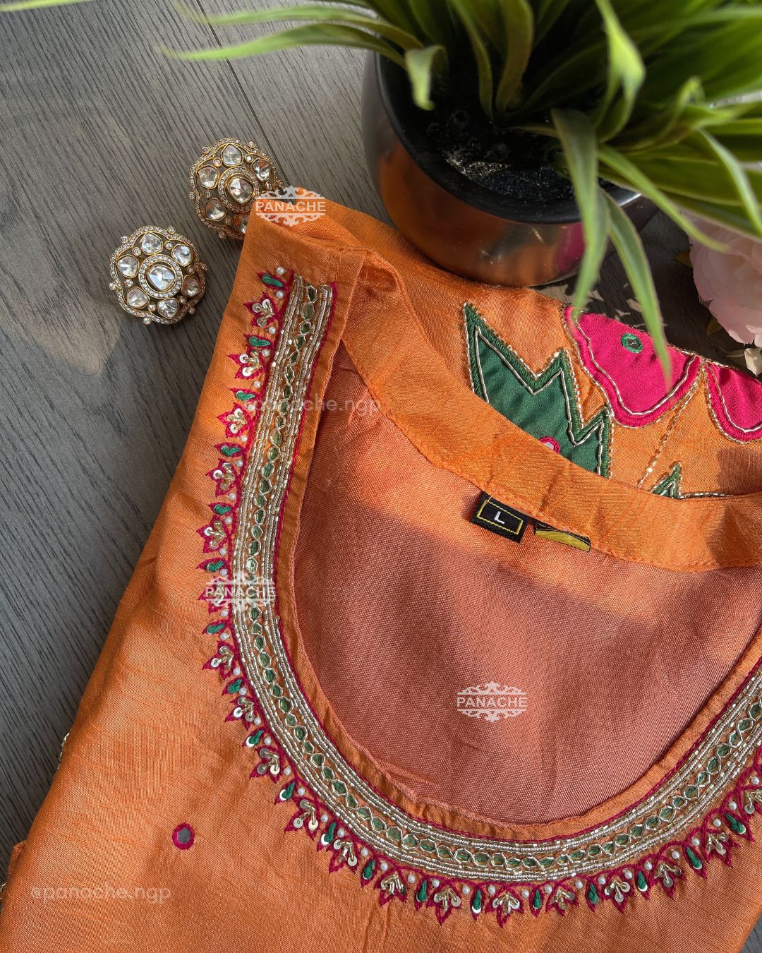 Peach handpainted set