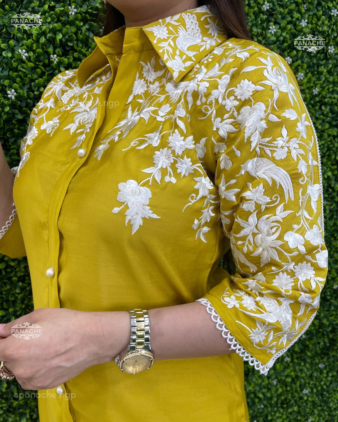 Haldi yellow dabka coord