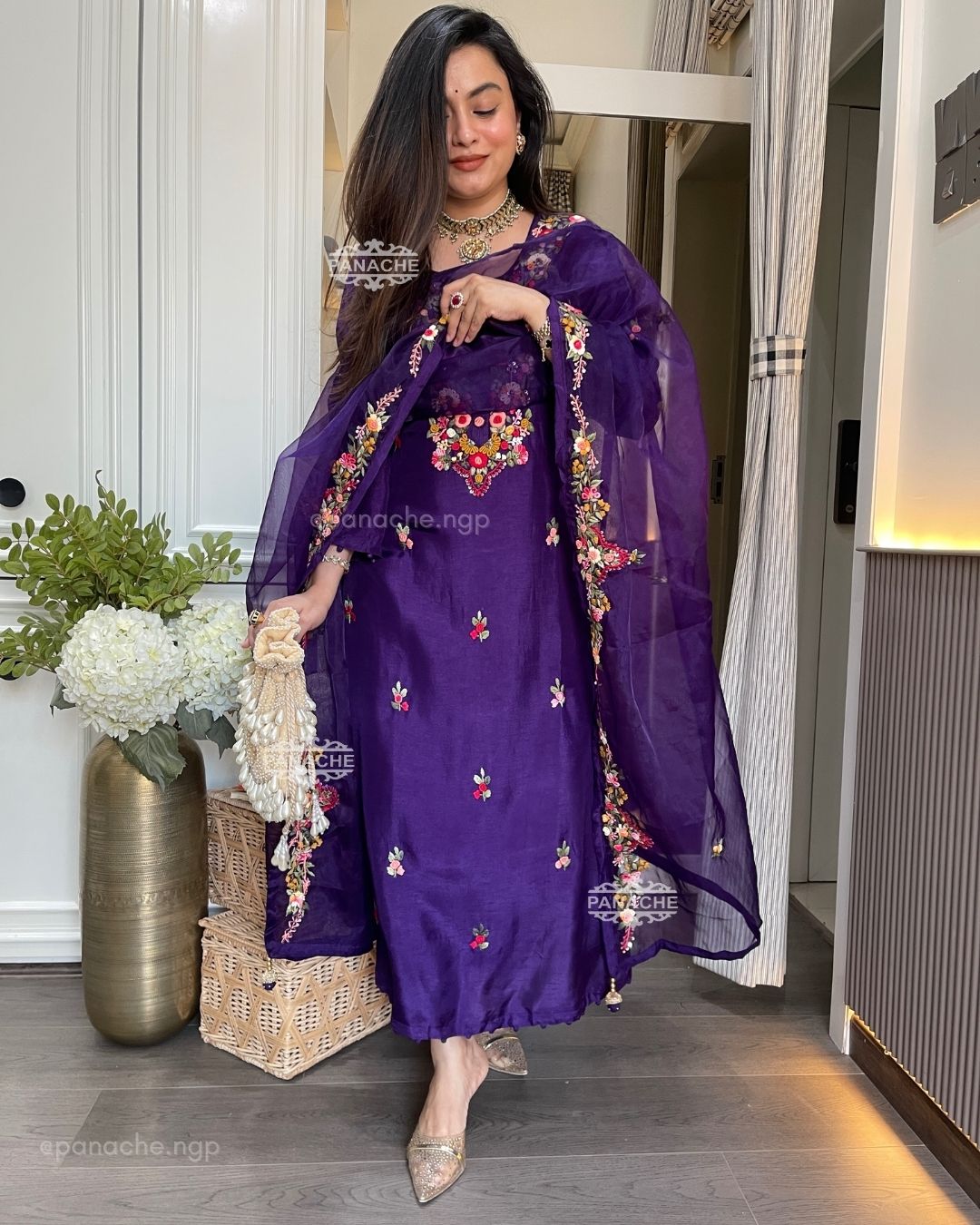 Purple goodness in French knot set