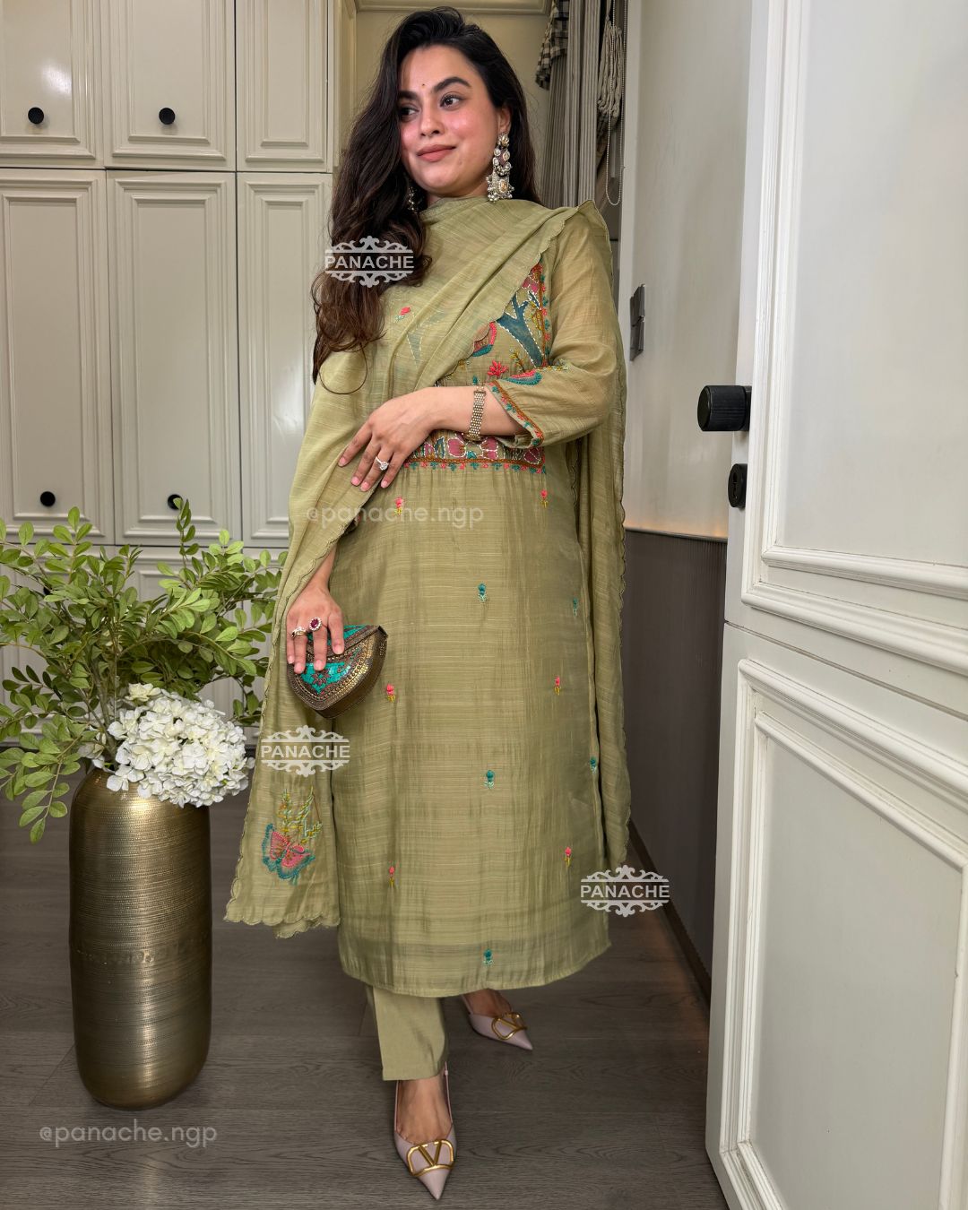 Sage katha suit set