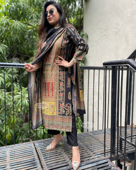 Print on print muslin set