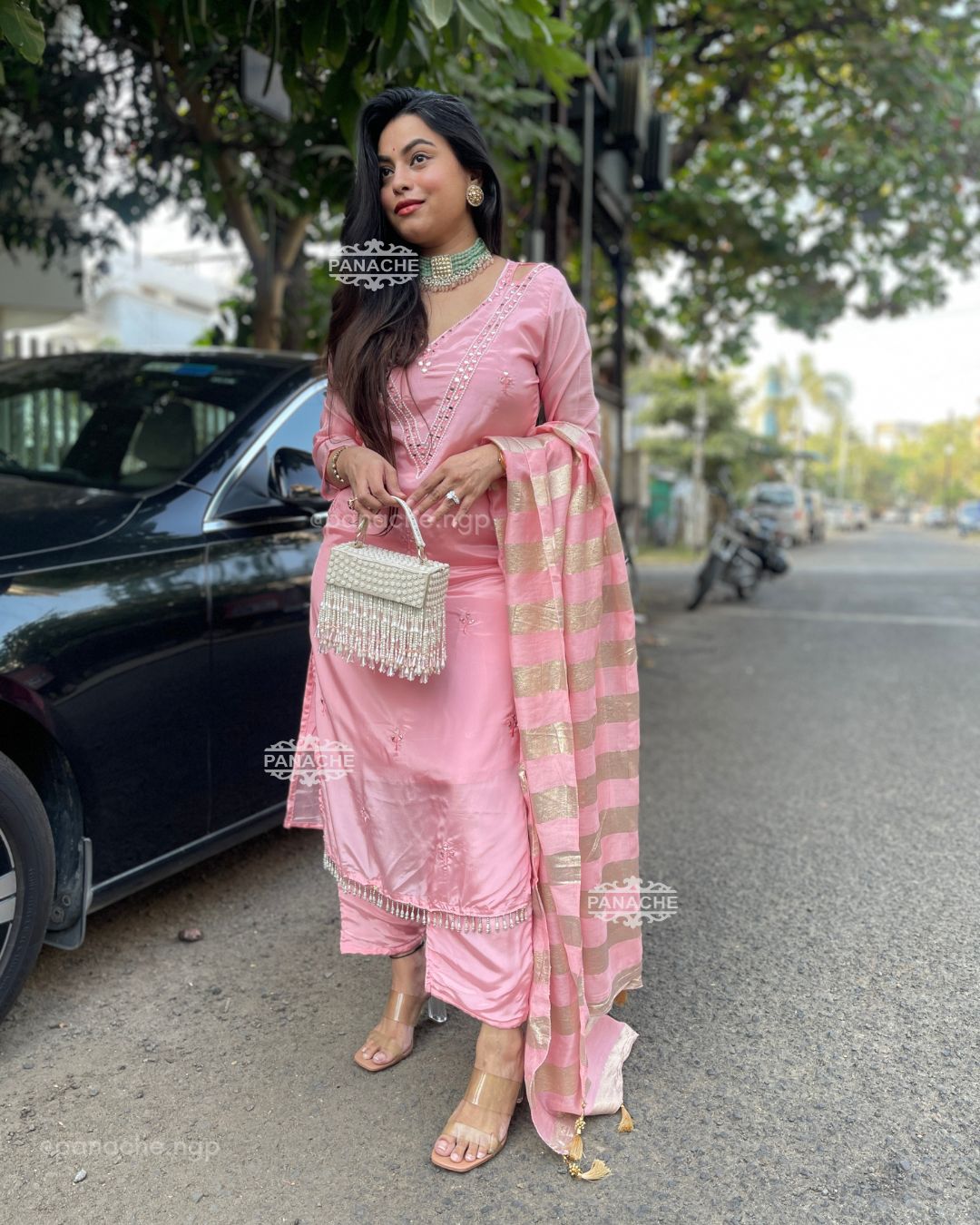 PARTYWEAR embellished suit set