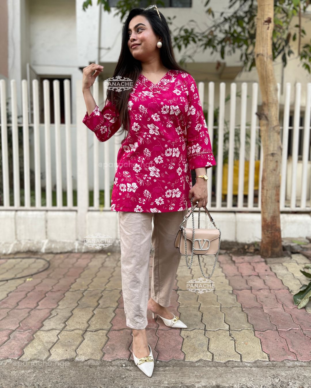 Classy floral shirt Kurti