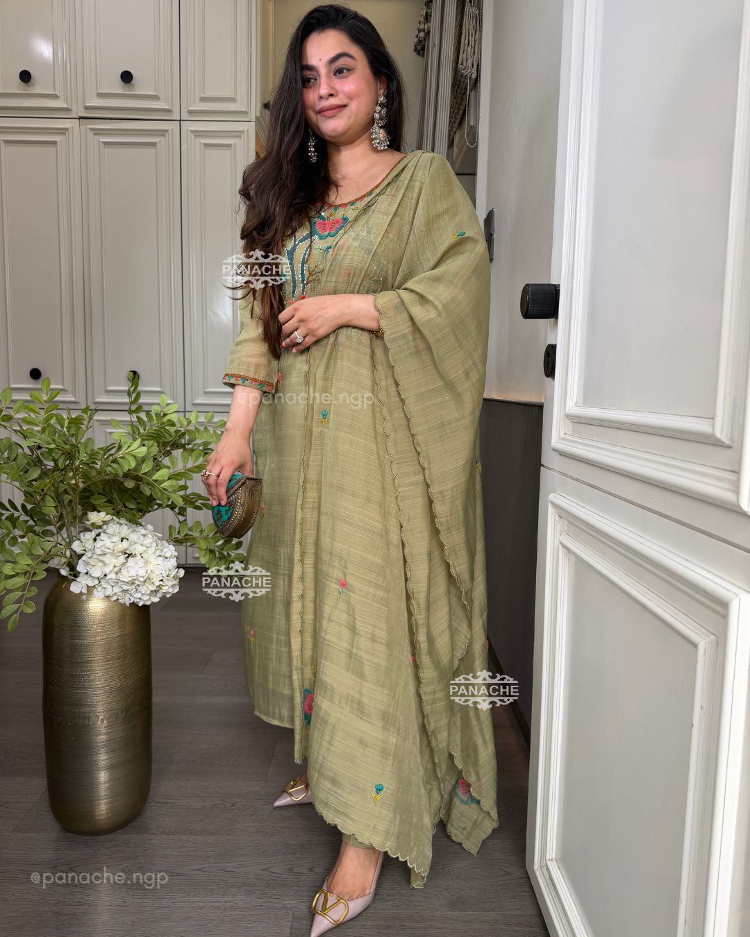 Sage katha suit set