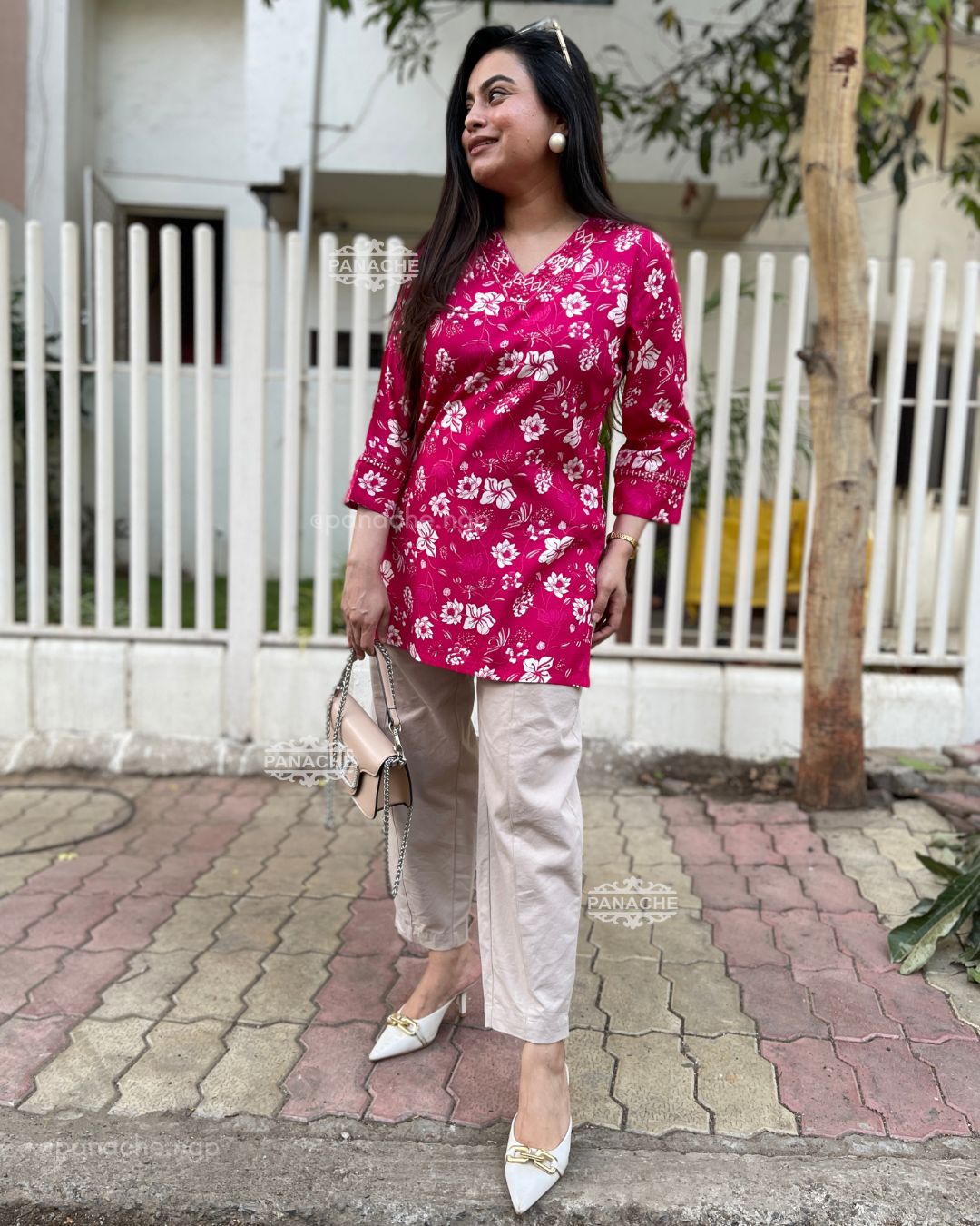 Classy floral shirt Kurti
