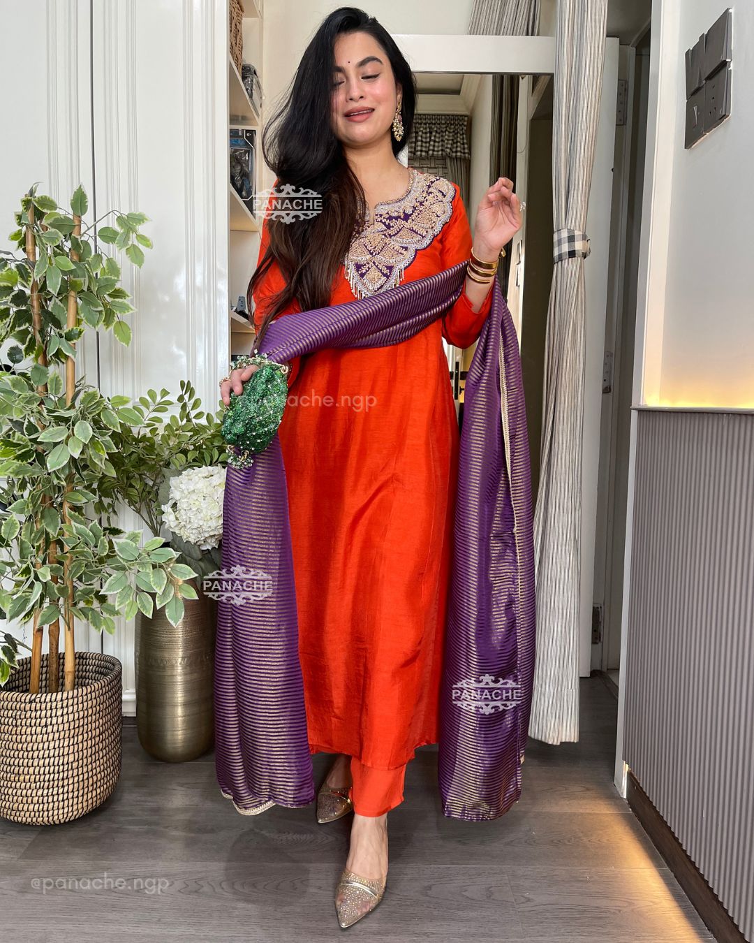 Amber Raga Anarkali set