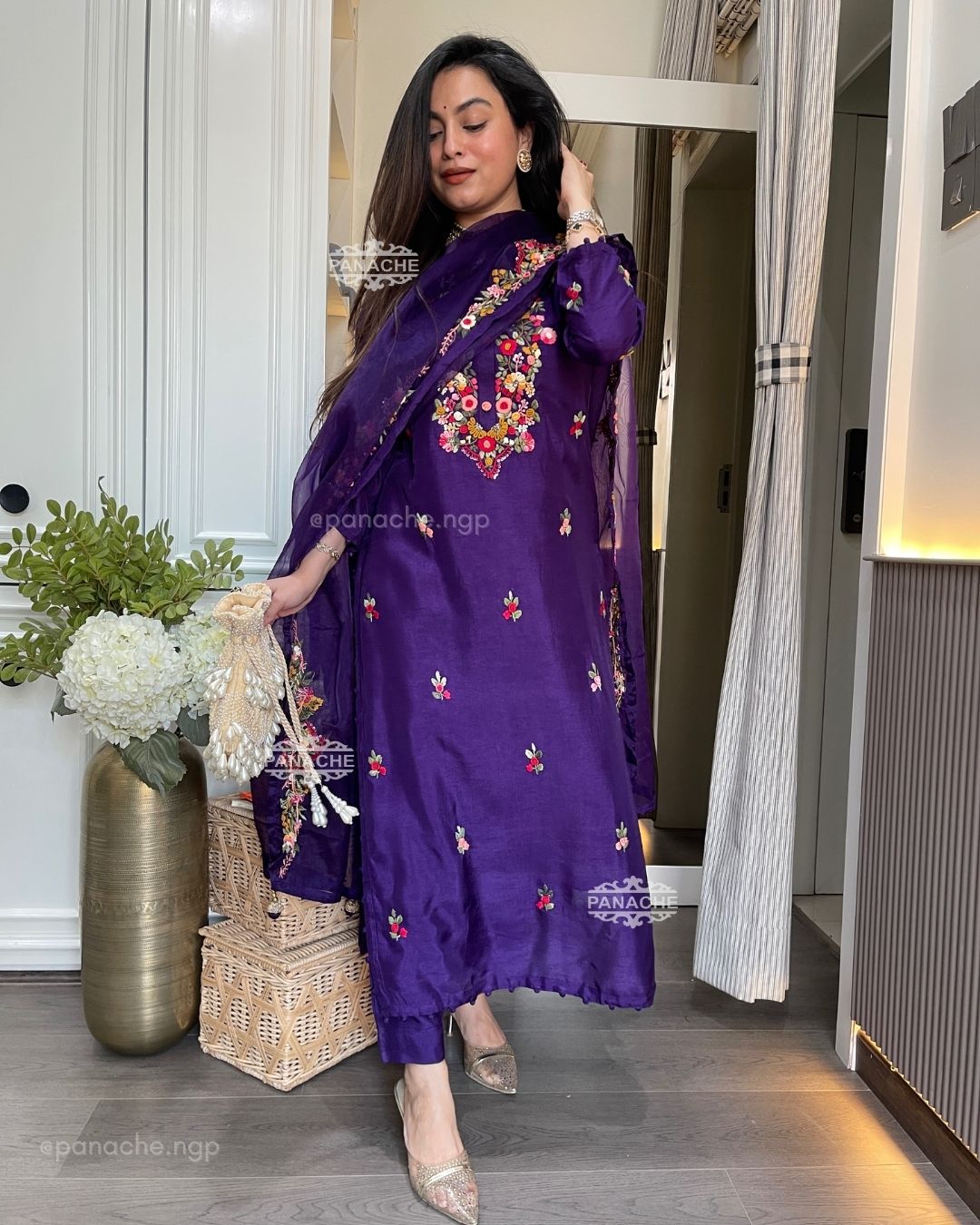 Purple goodness in French knot set