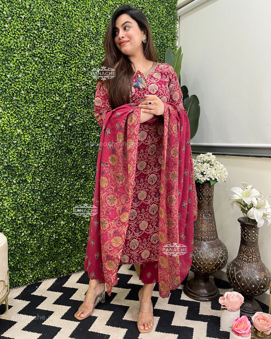 Print on print suit set