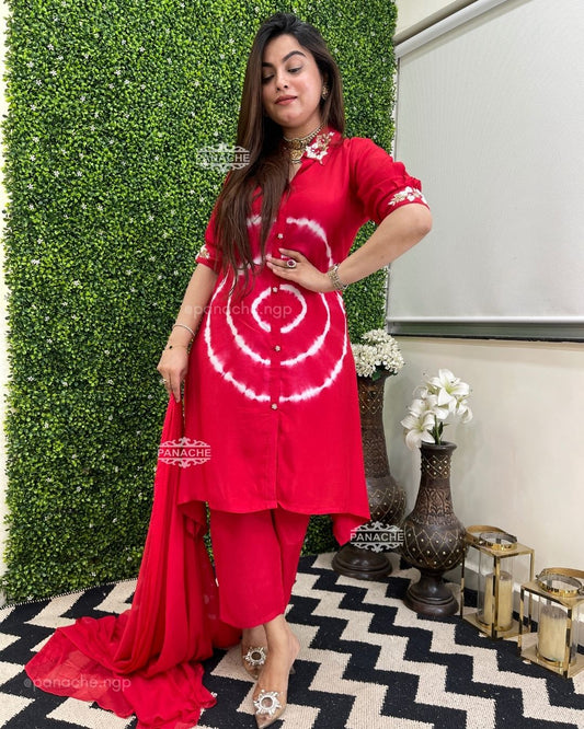 Sindoori red suit set