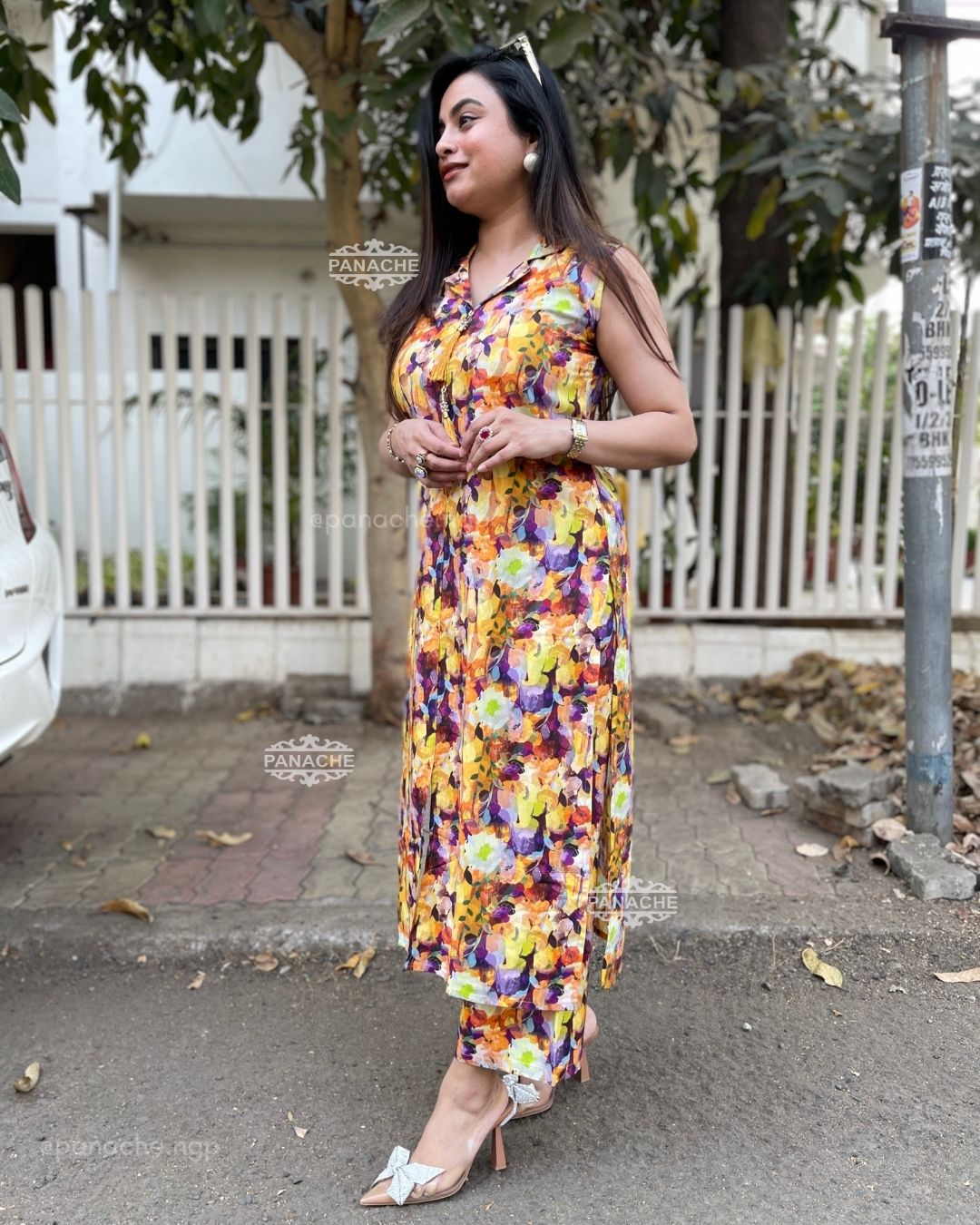 Floral Budget front slit sets