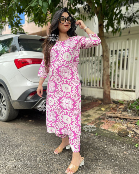 Print on print lilac set