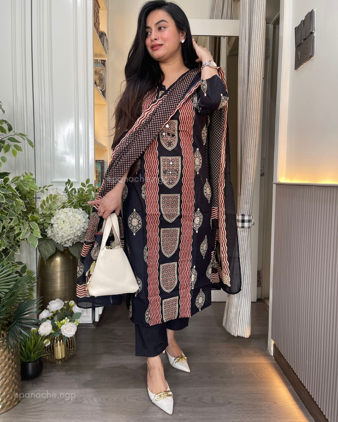 Block print cotton casuals