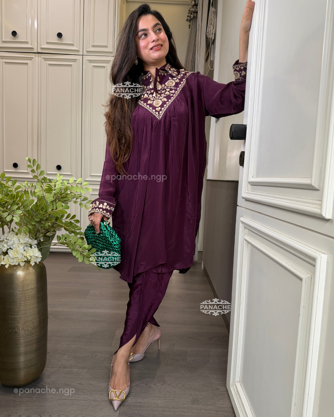 Purple Choga kaftan