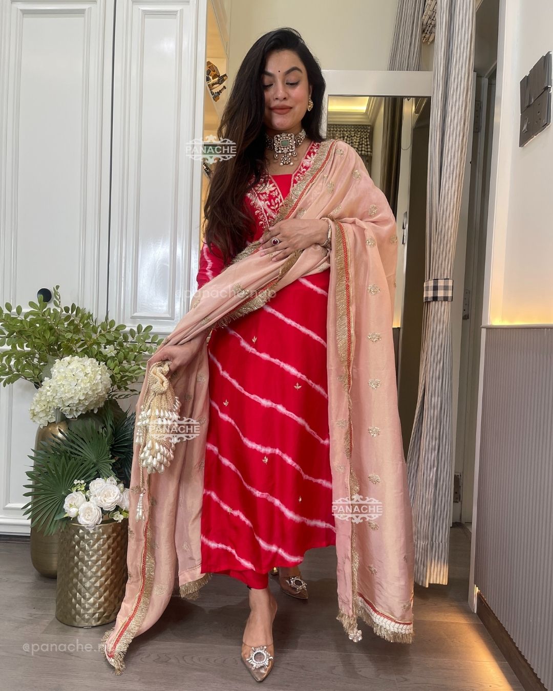 Leheriyan peaches suit set