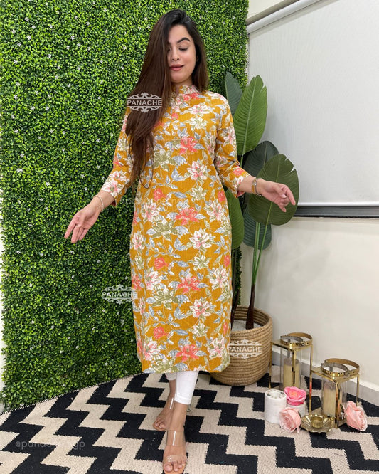 Floral cotton kurti!