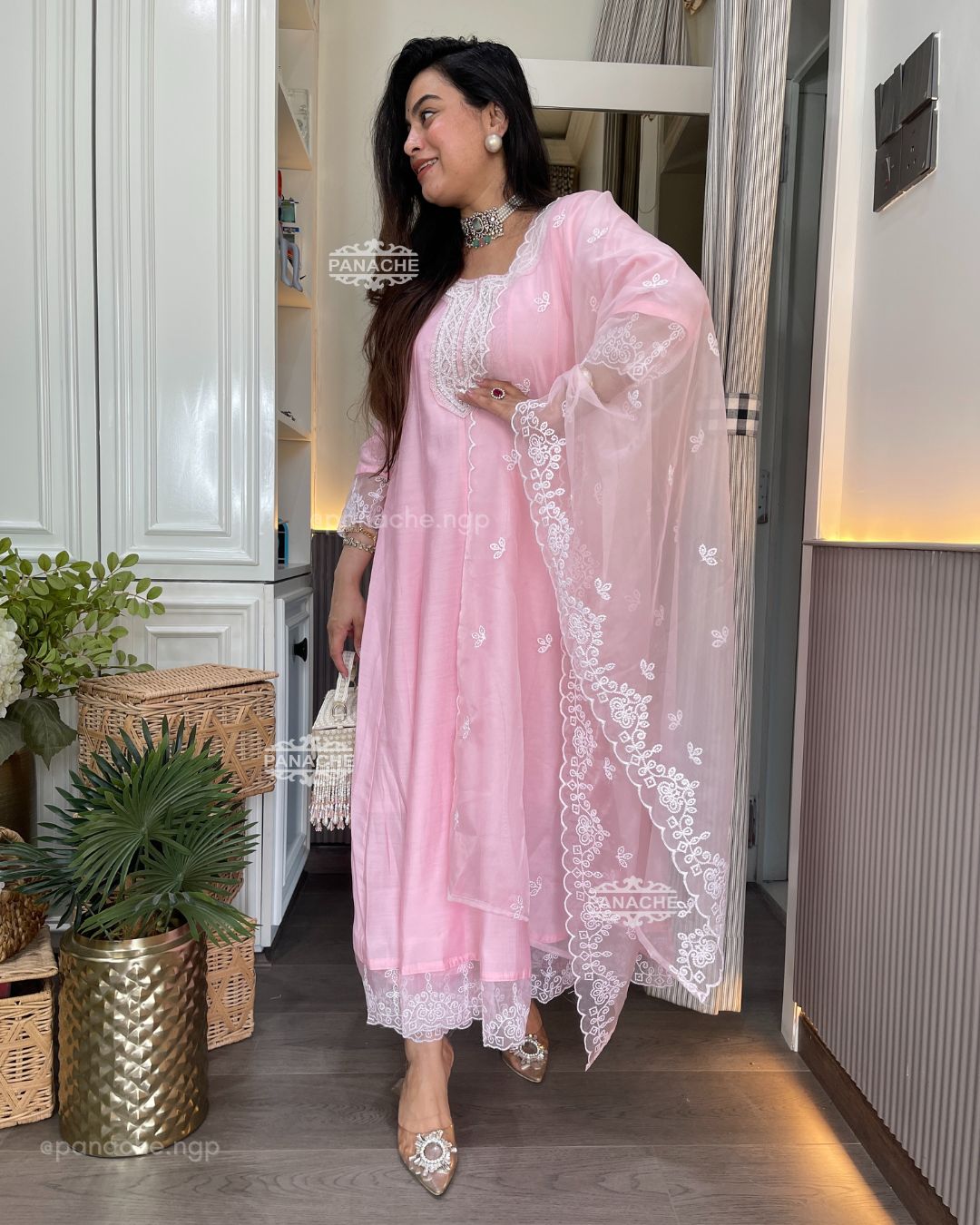 Noore pastel anarkali set