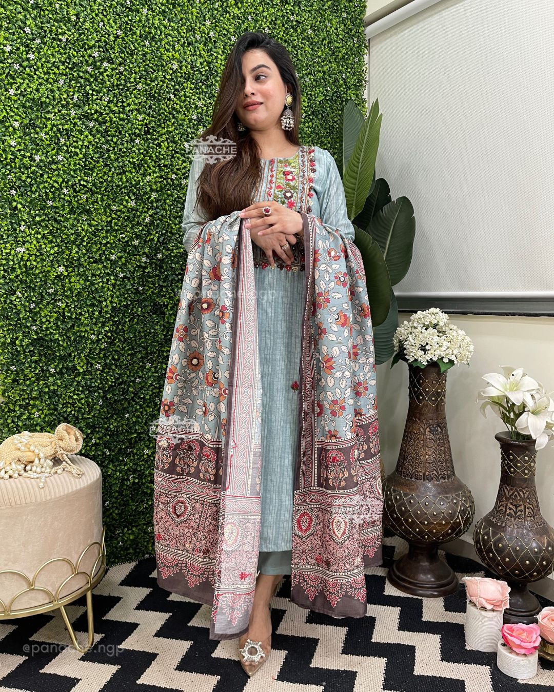 French knot embroidered suits