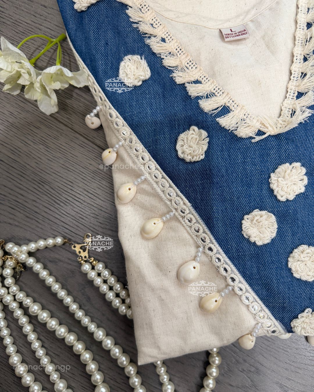 Cotton denim coord set