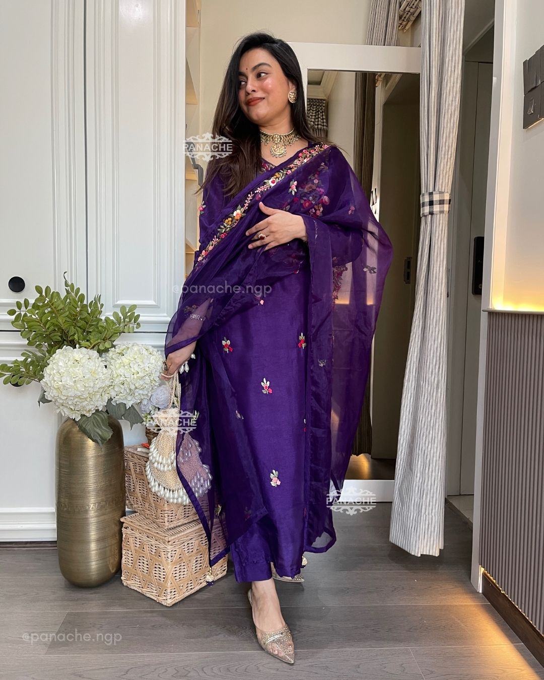 Purple goodness in French knot set