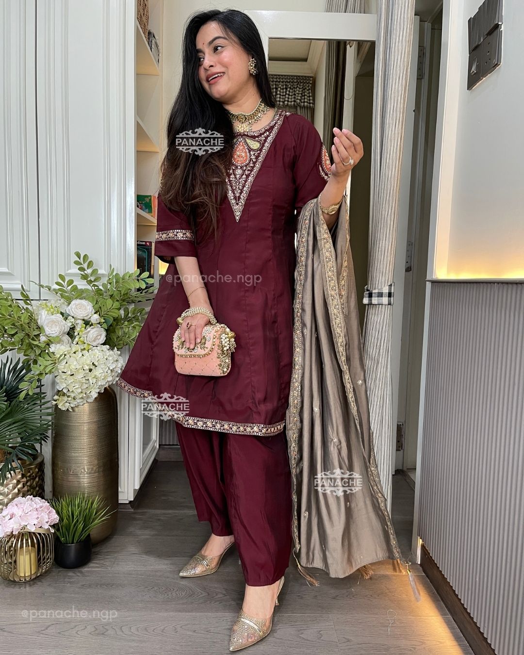 Contrast gharara sets