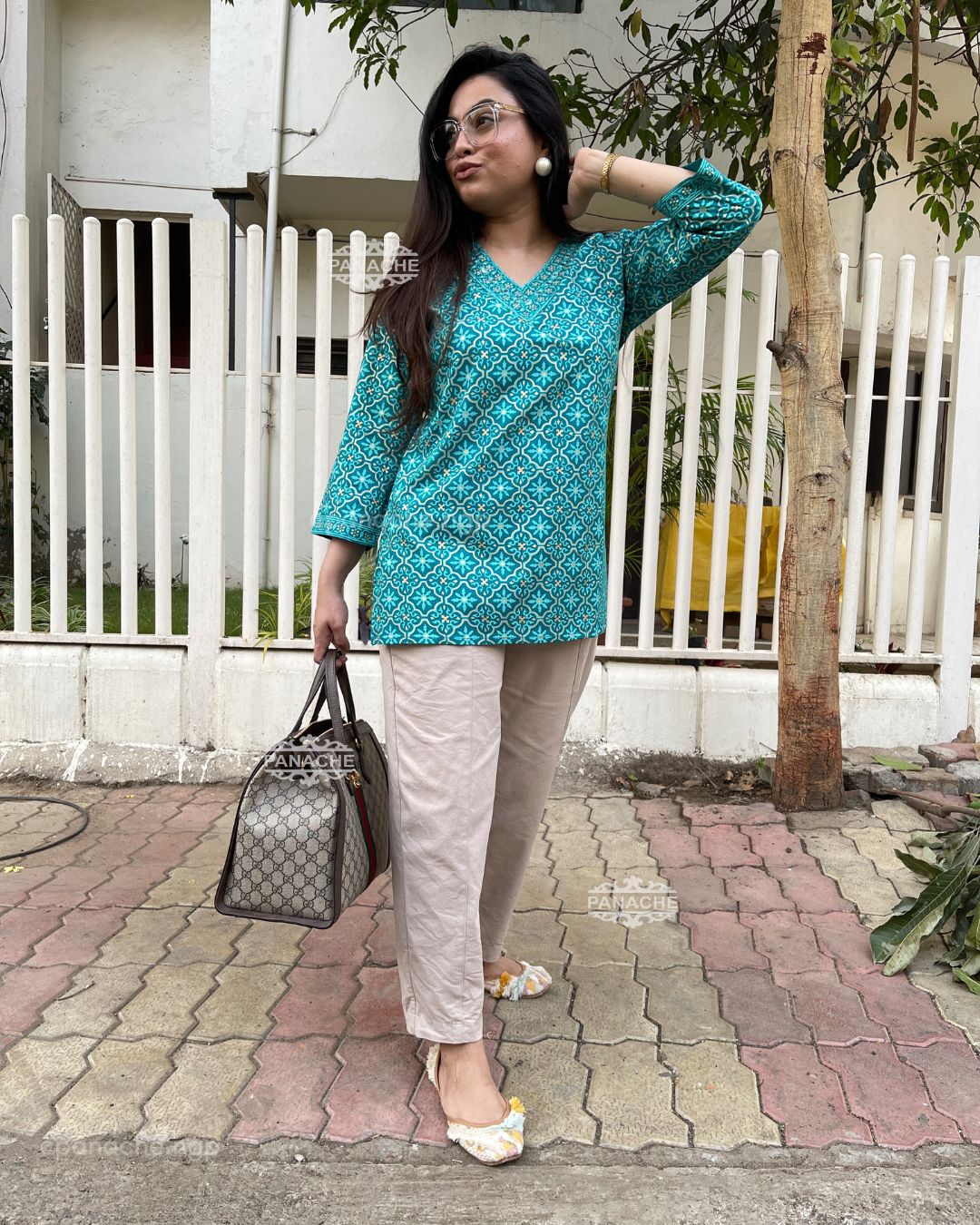 Budget V neck short Kurti Tee