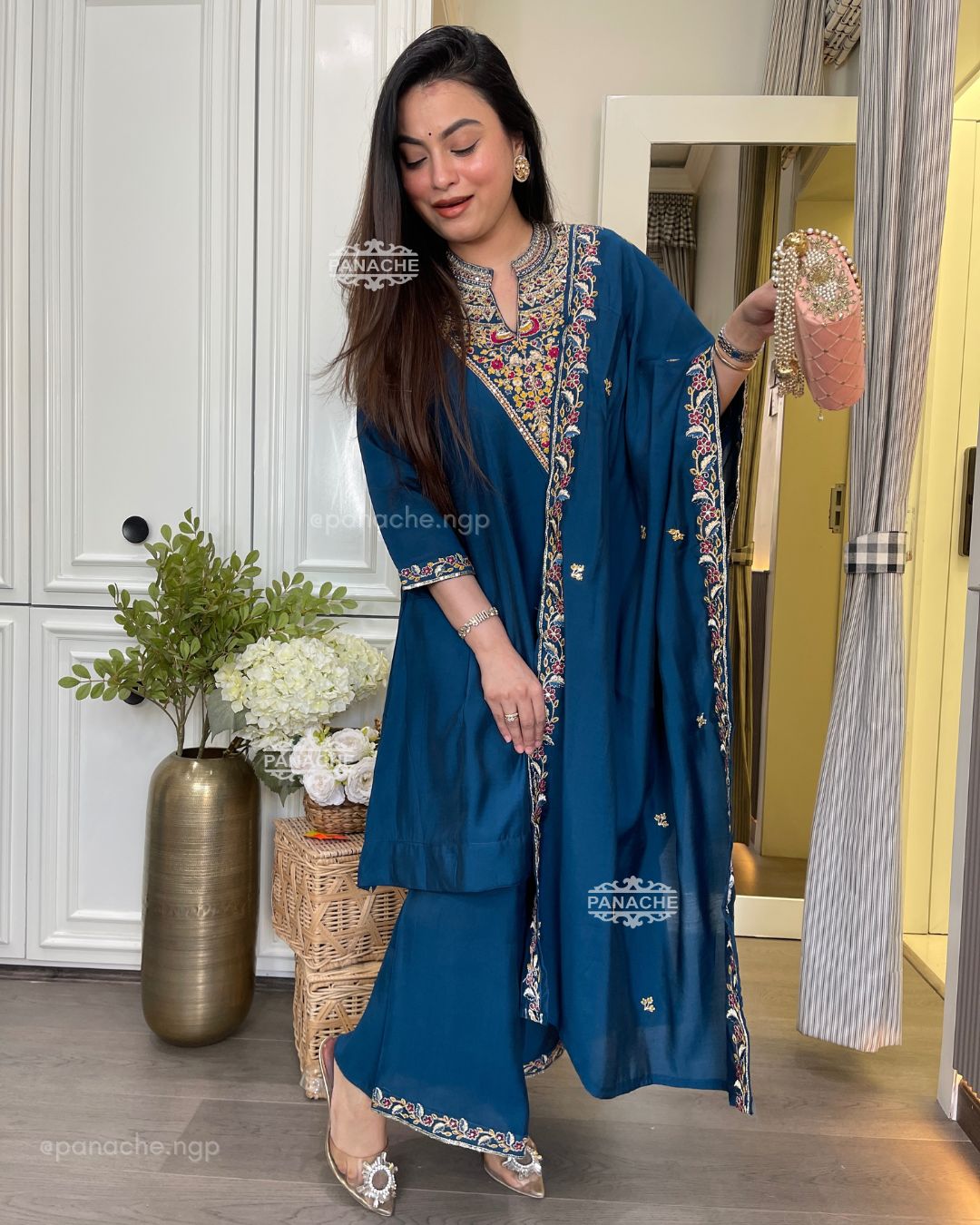 Party wear kurta plaso set