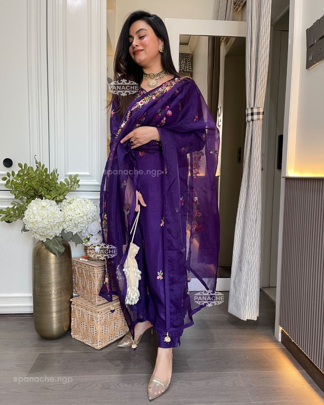 Purple goodness in French knot set