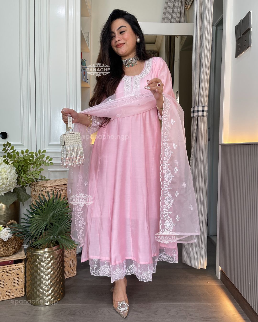 Noore pastel anarkali set