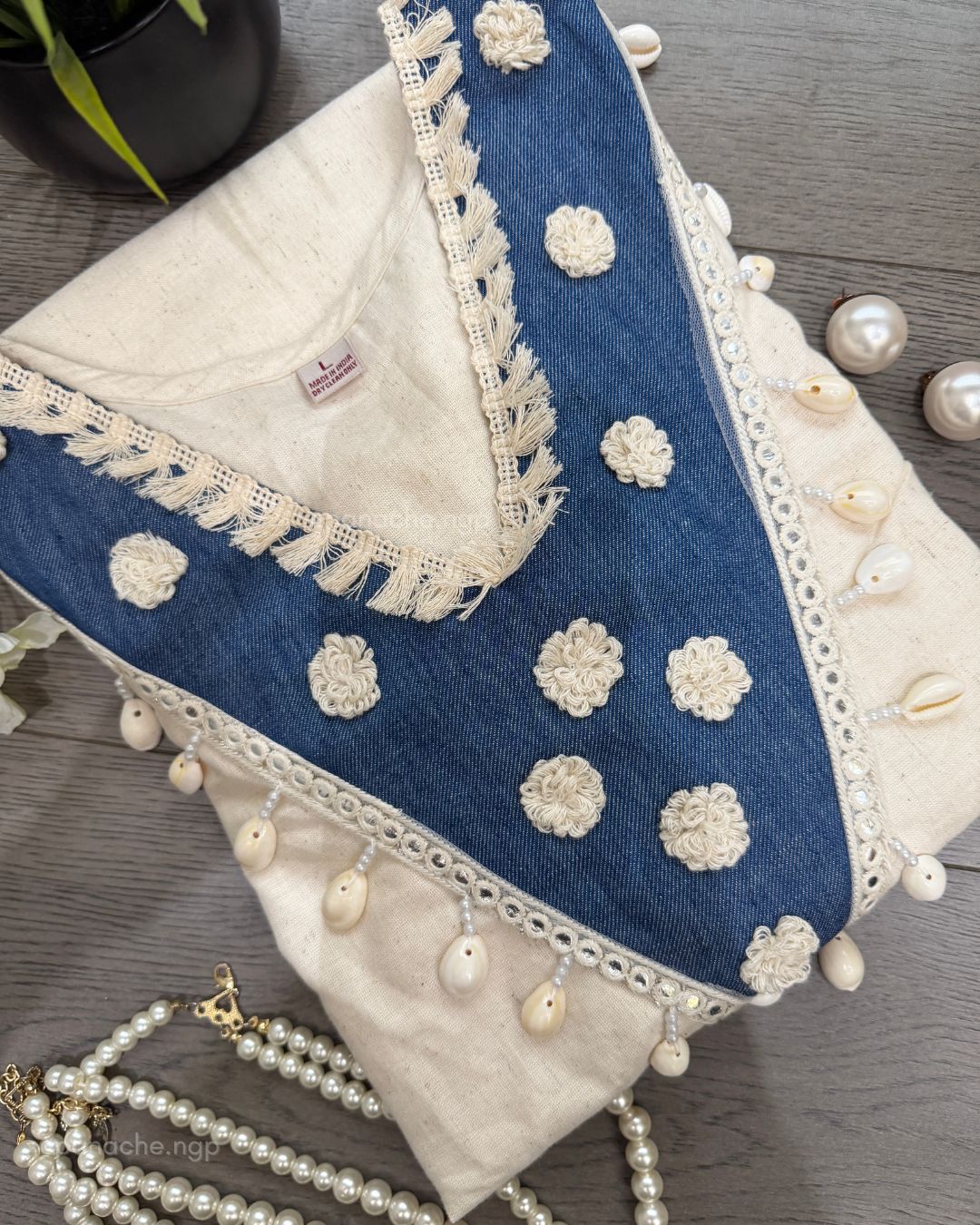 Cotton denim coord set