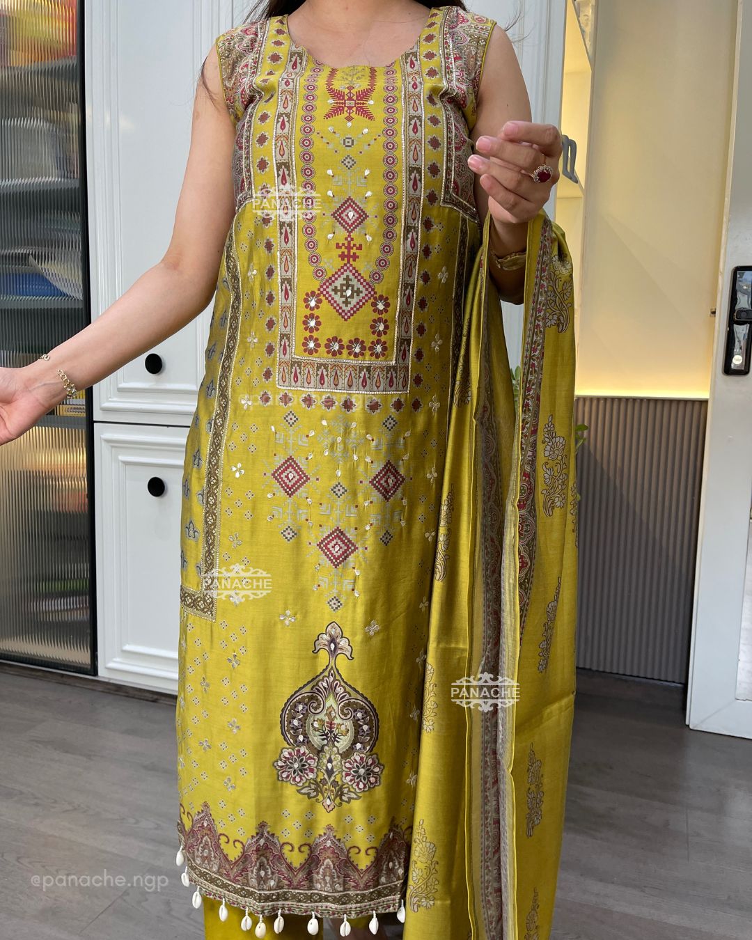 Muslin print on print Shells sui