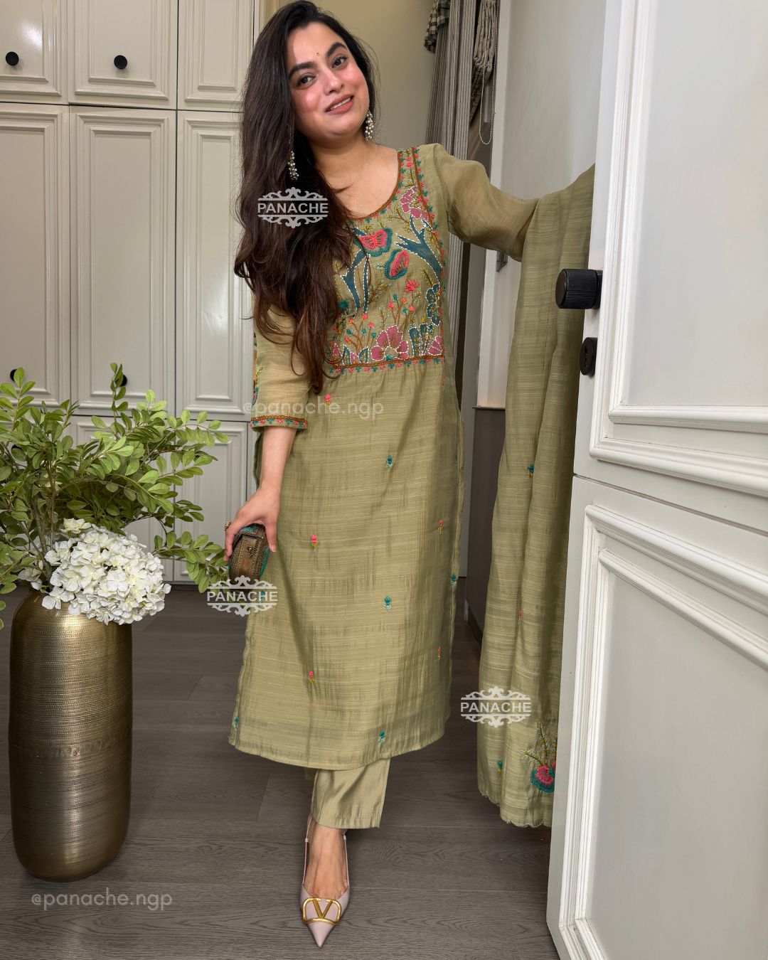 Sage katha suit set